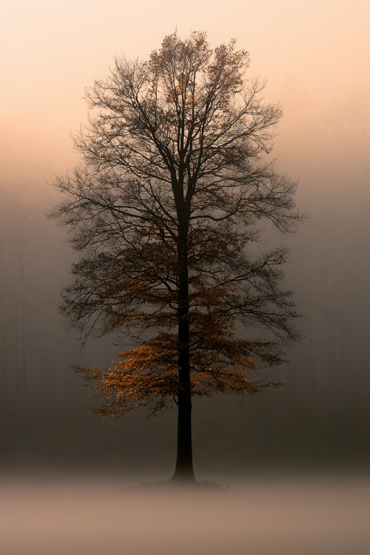 Stille des Herbstes – digitale Kunst im Hochformat 2:3