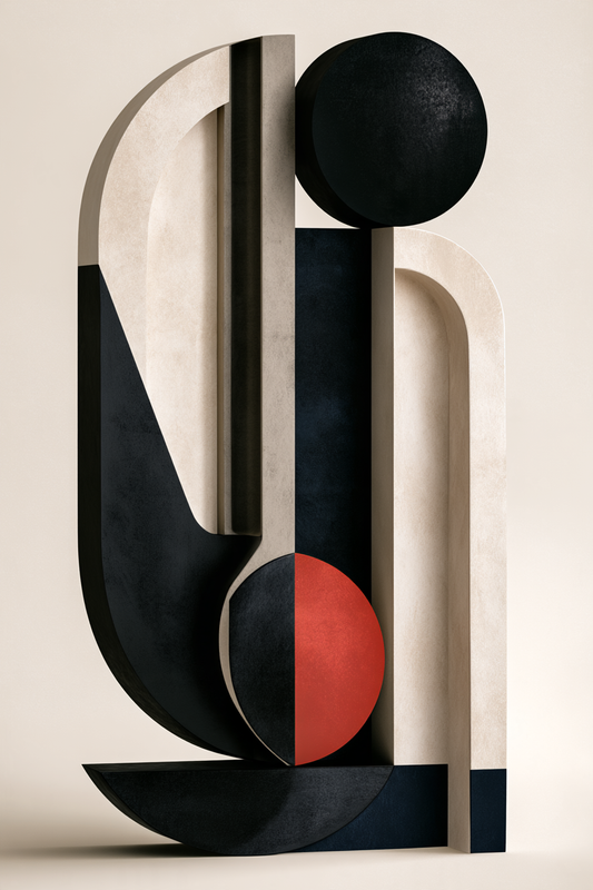 Balance der Formen – digitale Kunst im Hochformat 2:3