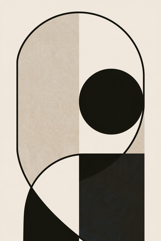 Schwarzer Kreis – digitale Kunst im Hochformat 2:3