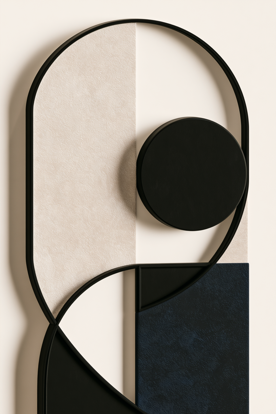 Geometrische Ruhe – digitale Kunst im Hochformat 2:3