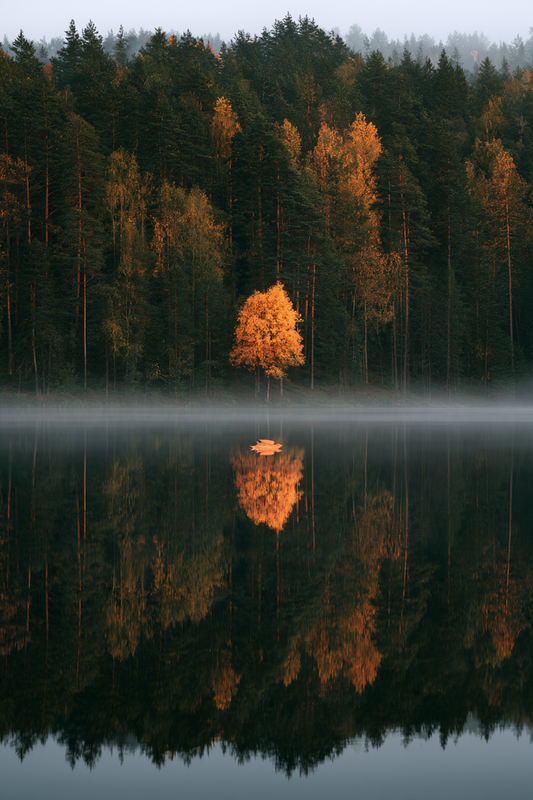 Der erste Herbsttag – digitale Kunst im Hochformat 2:3