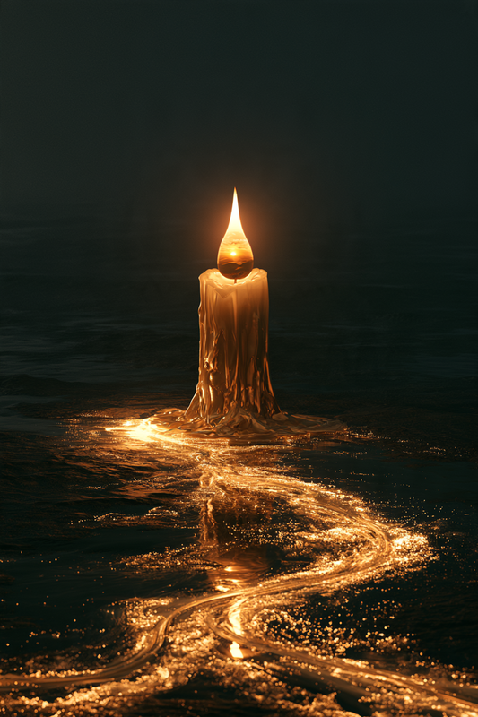 Flamme der neuen Zeit – digitale Kunst im Hochformat 2:3