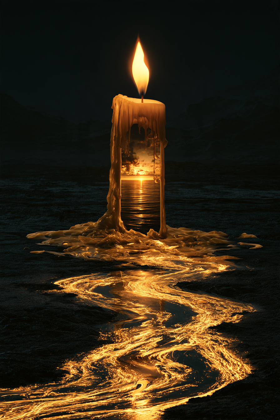Goldener Lebensstrom in der Raumvorschau