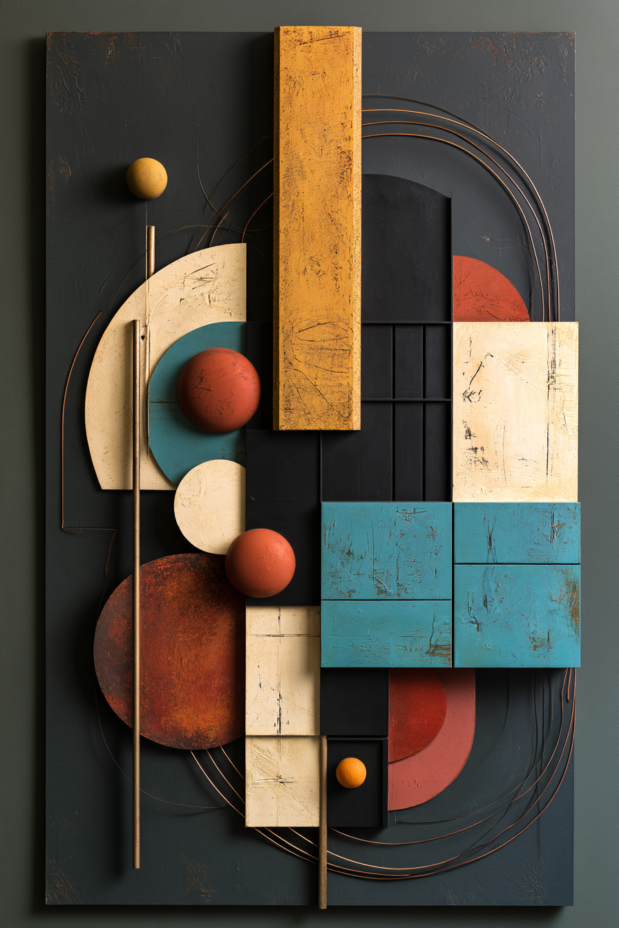 Geometrie in Gold und Türkis in der Raumvorschau