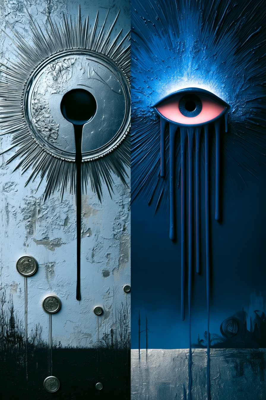 Das blaue Auge – digitale Kunst im Hochformat 2:3