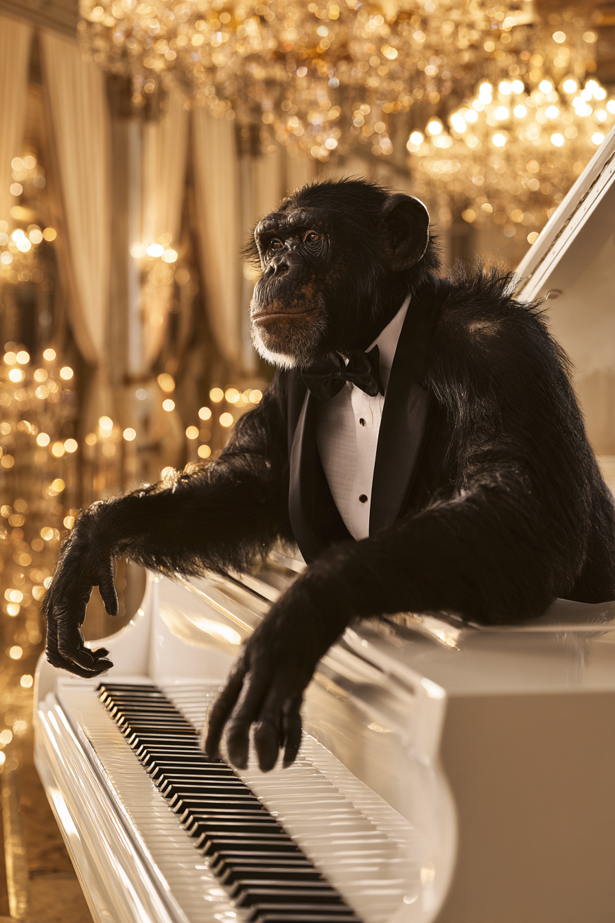 Der Pianist – digitale Kunst im Hochformat 2:3