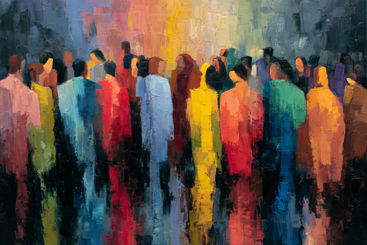 Farben der Gemeinschaft – digitale Kunst im Querformat 3:2