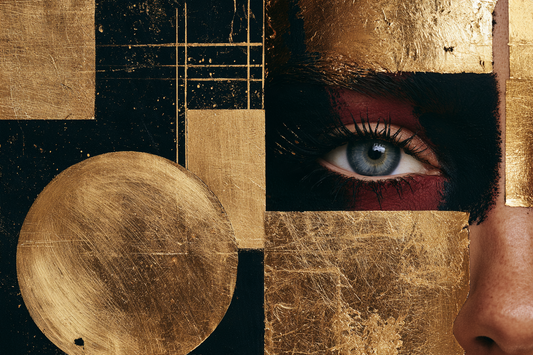 Blick durch Gold – digitale Kunst im Querformat 3:2