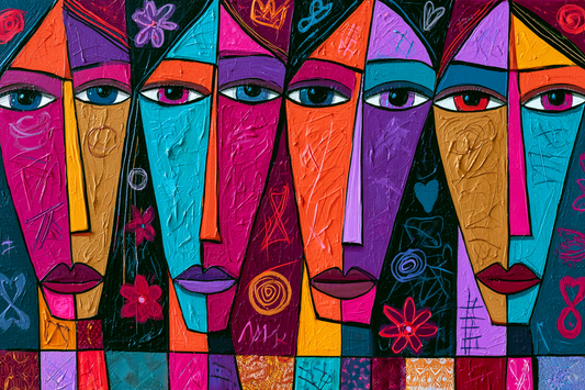 Gesichter der Farben – digitale Kunst im Querformat 3:2