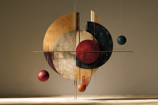 Goldener Mittelpunkt – digitale Kunst im Querformat 3:2