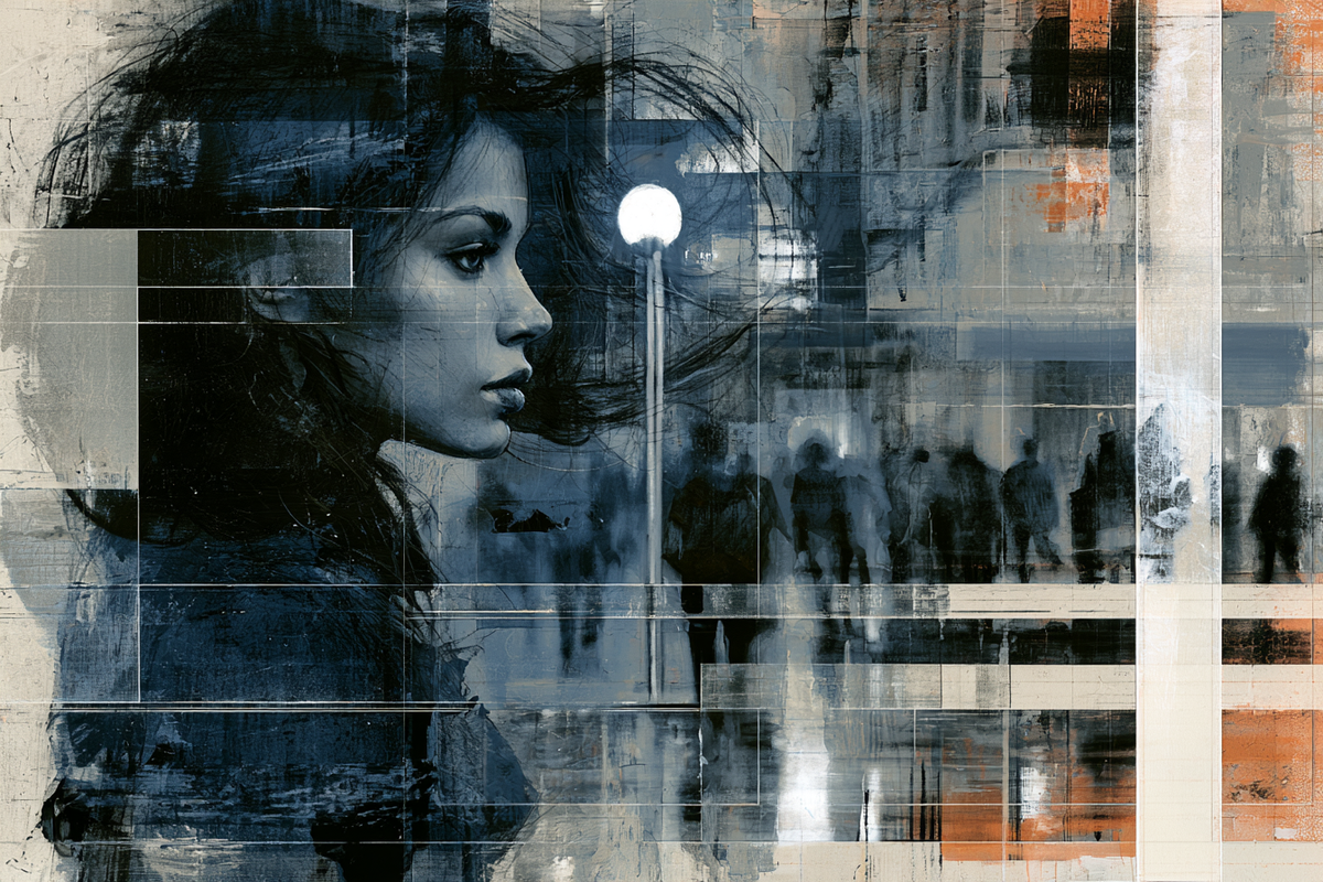 Stadt in ihrem Blick – digitale Kunst im Querformat 3:2