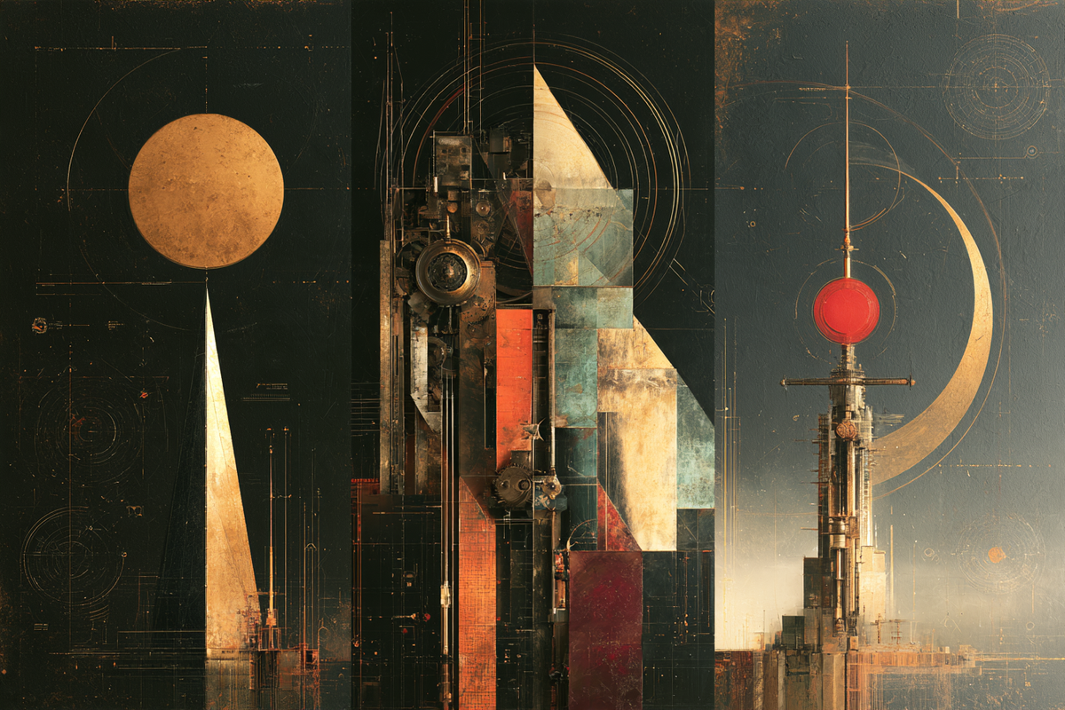 Stadt der Monde – digitale Kunst im Querformat 3:2